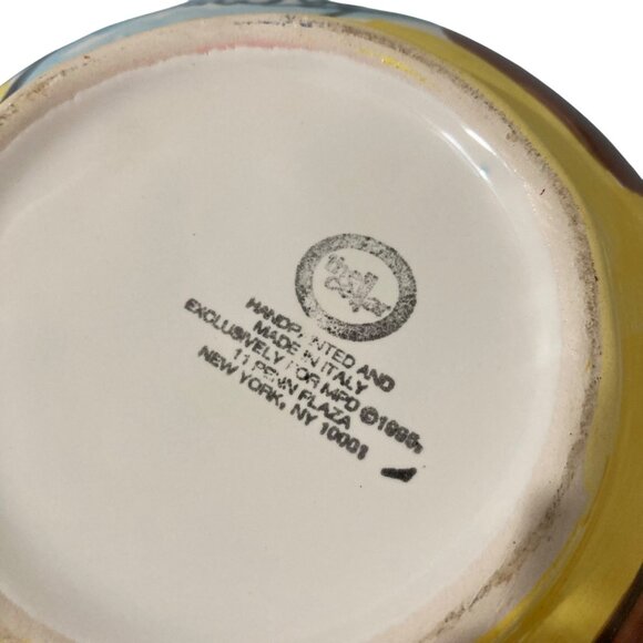 The Cellar Hand Painted Italy Ceramic Teapot Cat with Flowers - Picture 7 of 9